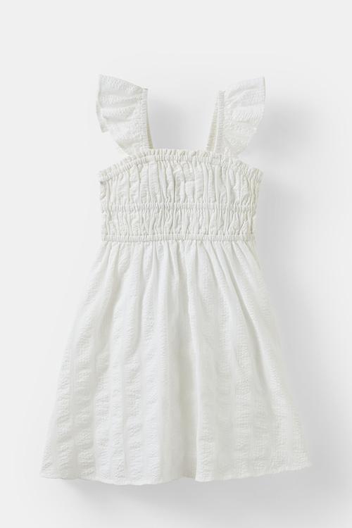 Frankie flutter sleeve dress - white