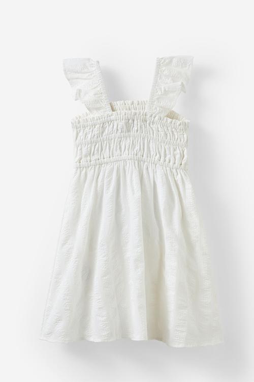 Frankie flutter sleeve dress - white