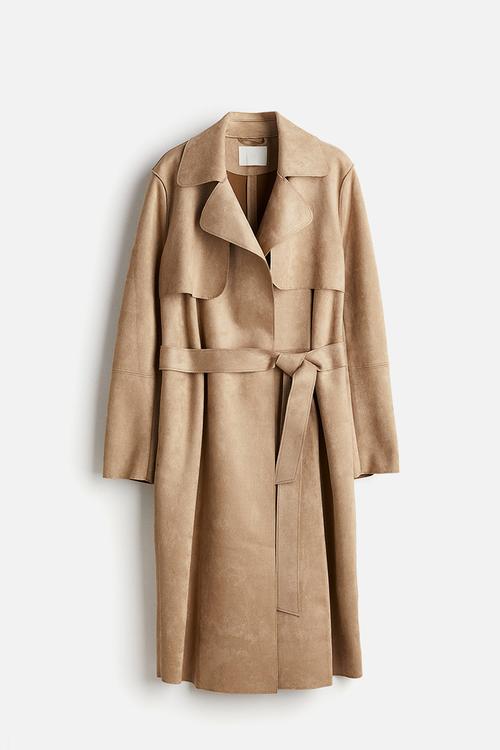 Napped trenchcoat - beige