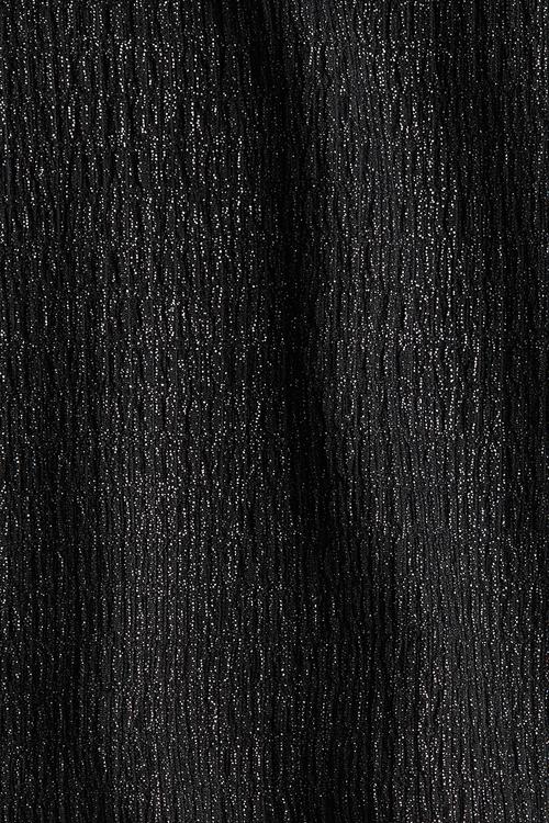 Smocked one-shoulder top - black glittery