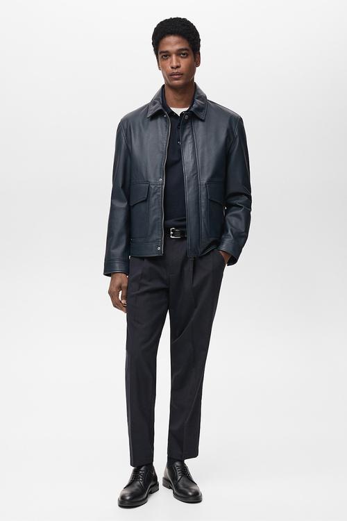Trousers tropical - navy blue