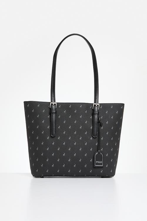 Iconic medium tote bag - black