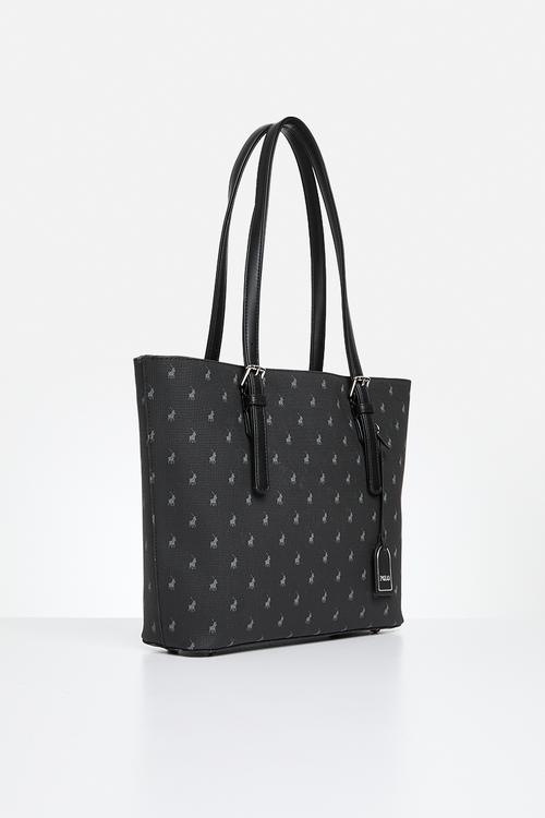Iconic medium tote bag - black