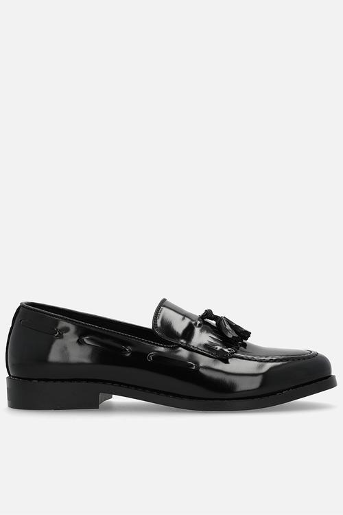 Hi Shine Tassel with Fringe Slip on - Black