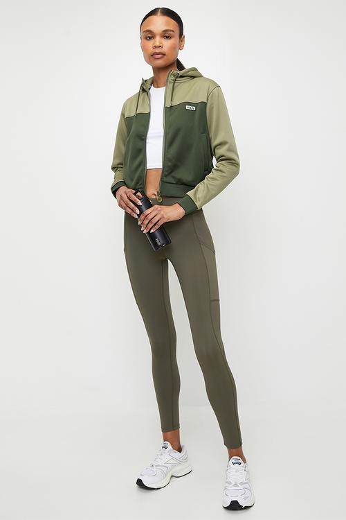 Ember Zip-Up Hoodie - Dusty Olive/Alfalfa
