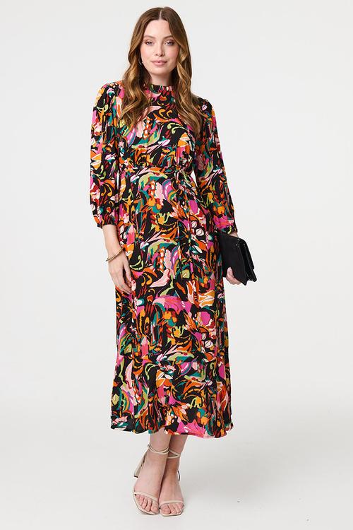 Bold Floral printed Maxi Dress - Multi