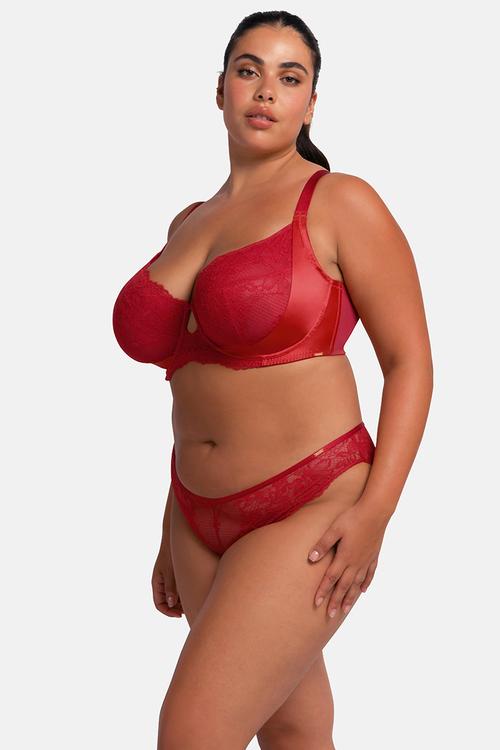 Plus Alexa non padded wired bra - red