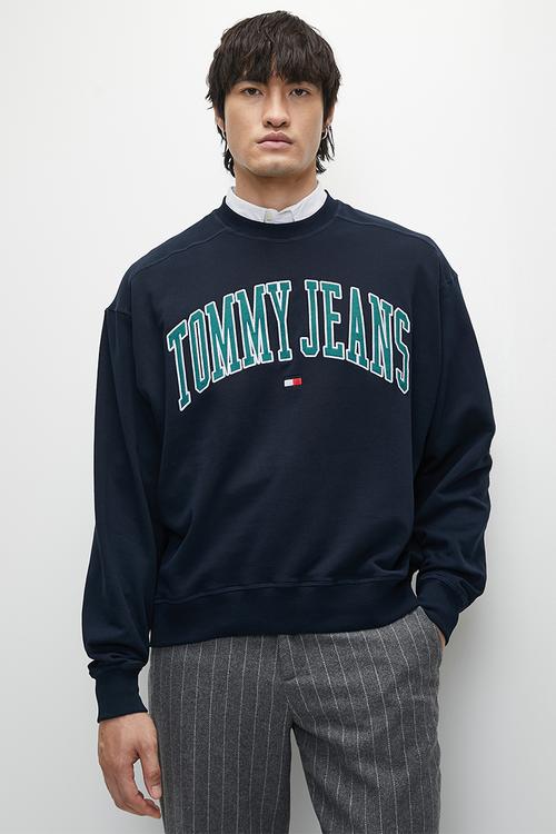 TJM BOXY POP VARSITY CREW - Dark Night Navy