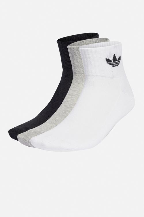 Mid Crew Socks 3 Pairs - White/Grey/Black