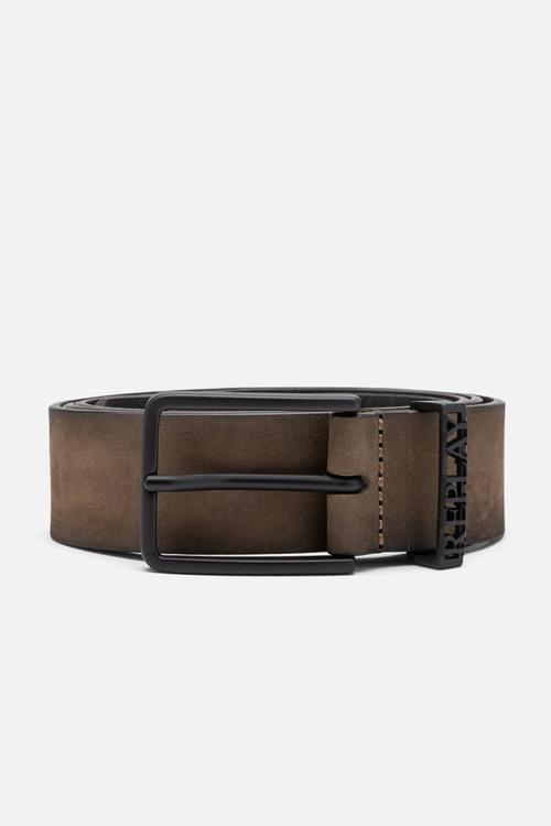 Velvet Leather Belt - Walnut