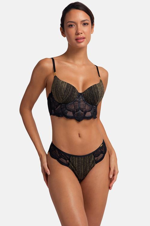 Bailey Light padded bustier - black