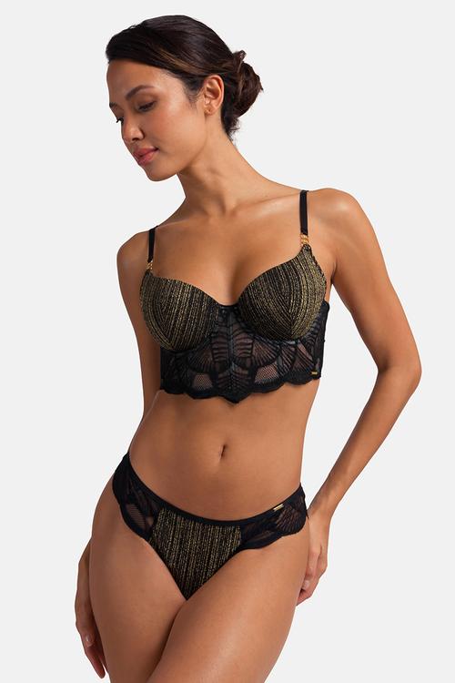 Bailey Light padded bustier - black