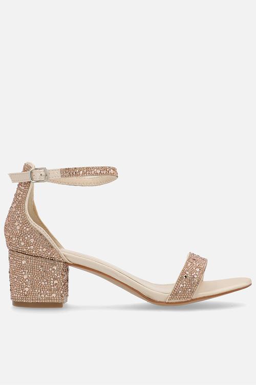 Wanda Closed Back Ankle Strap - Rose Gold