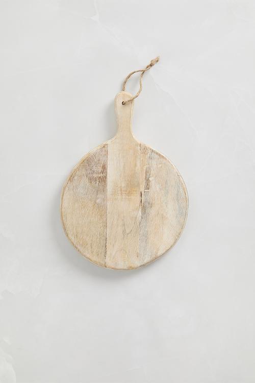 Whitewashed wooden platter - Natural