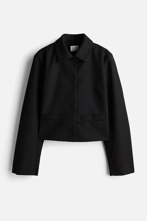 Collared jacket - black