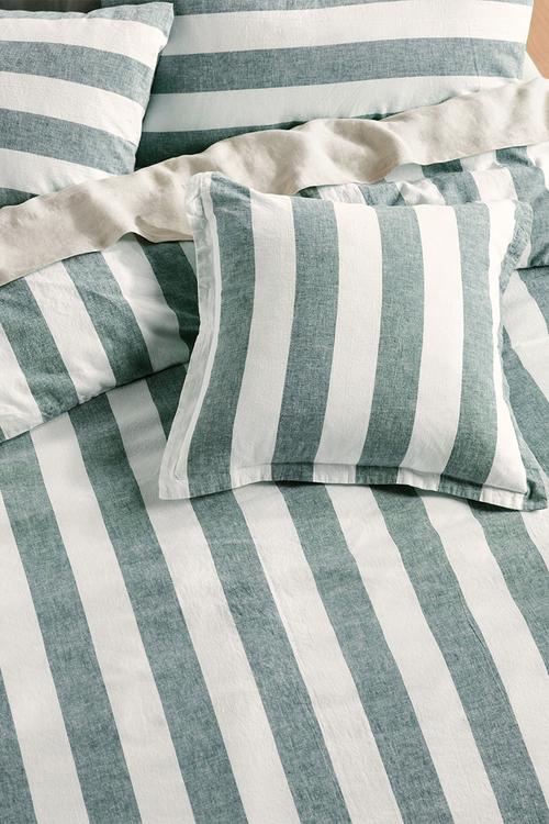 Vintage Stripe Duvet Cover Set - Denim