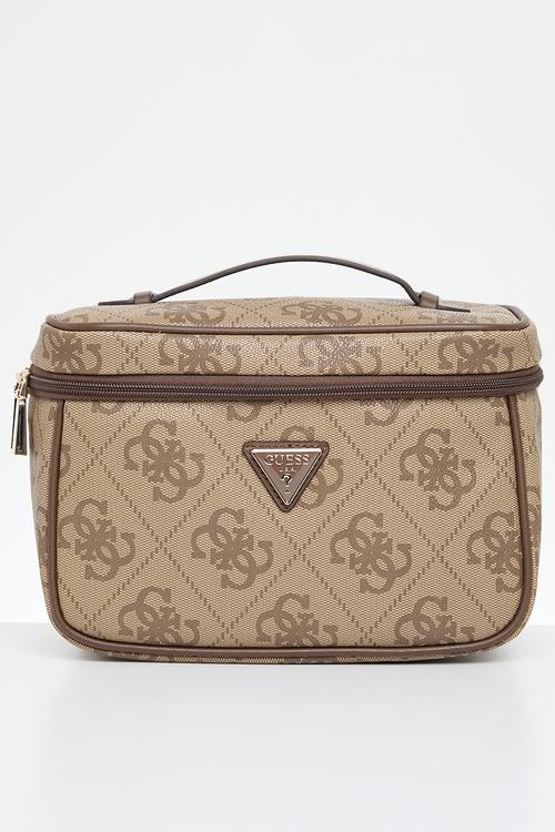 Berta toiletry train case - latte logo