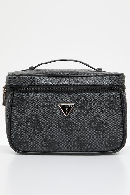 Berta toiletry train case - coal logo