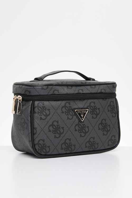 Berta toiletry train case - coal logo