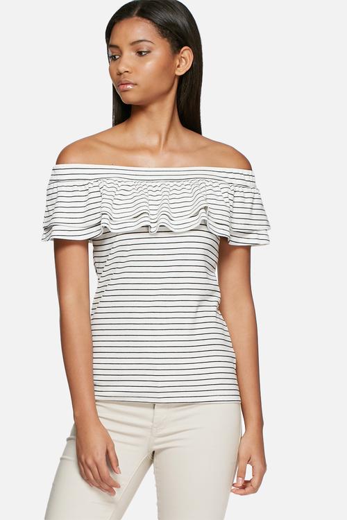 Nohi frill off shoulder top