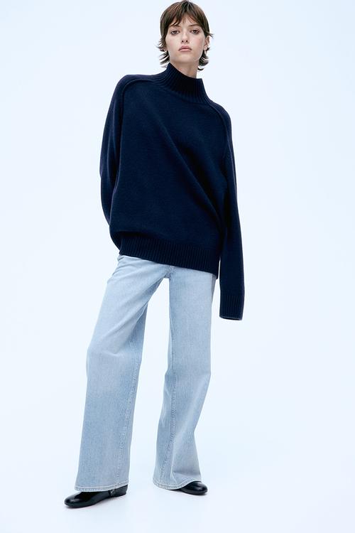 Wide high jeans - light denim blue 