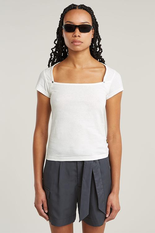 Sweet Heart Slim Top Wmn - Light Chalk