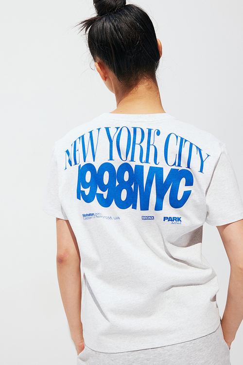 Printed t-shirt - light grey marl & new york city