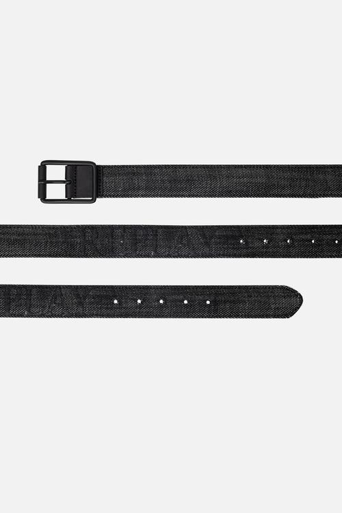 Washed Denim Belt - Washed Black