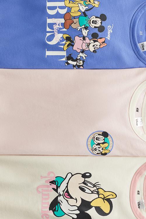 3-Pack printed jersey tops - light pink/minnie mouse