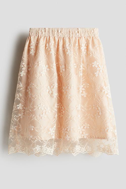 Lace skirt - peach pink
