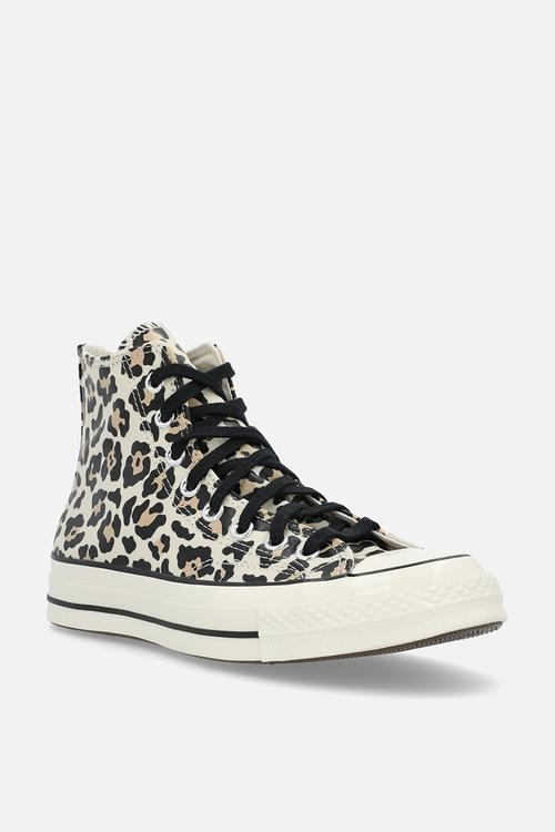 Chuck 70 hi - egret/light fawn/black  glow in the darchive prints