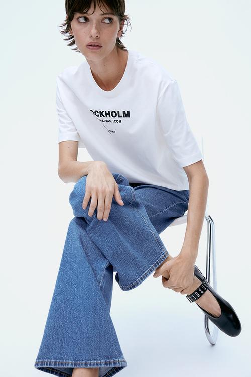 Wide high jeans - denim blue