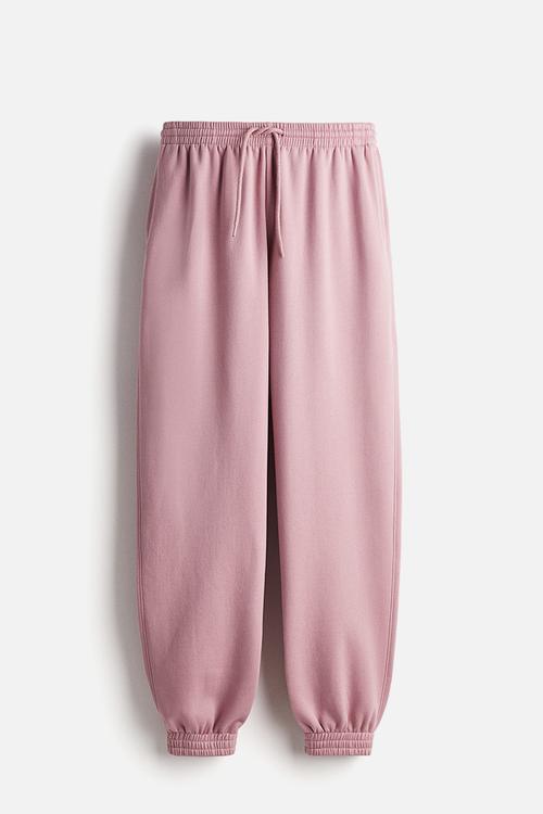 High-waisted joggers - dusty pink