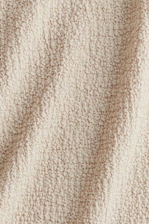 Textured jersey top - light beige