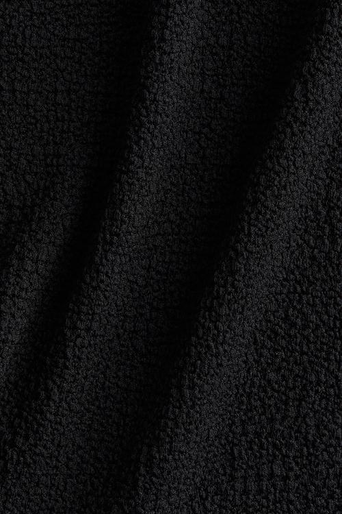 Textured jersey top - black