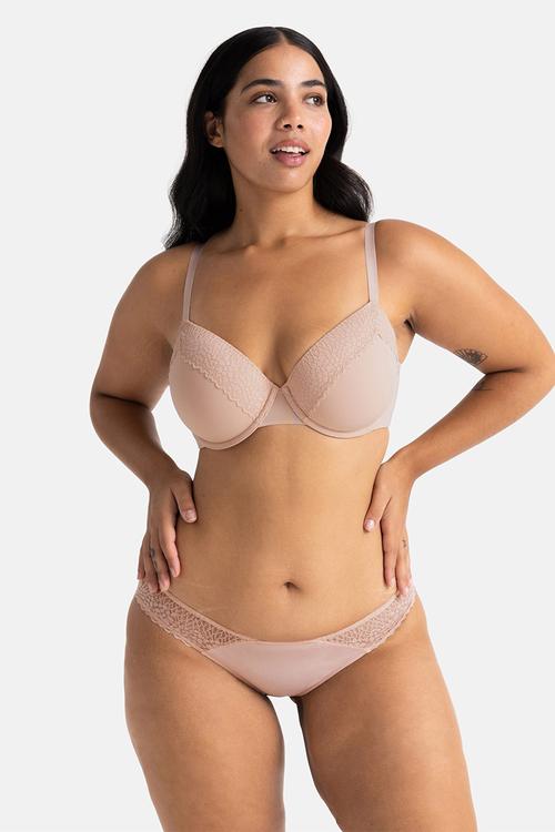 Plus Amora 2 pack brief - beige/purple