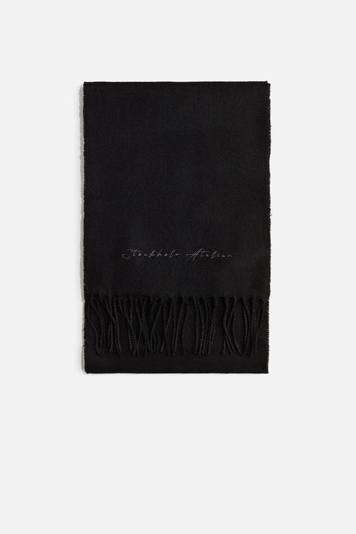 Woven scarf - black