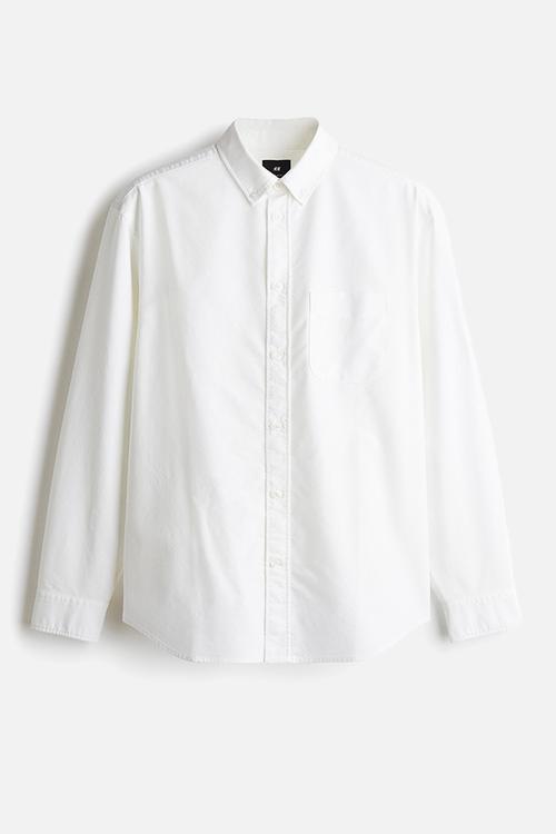 Regular fit oxford shirt - white
