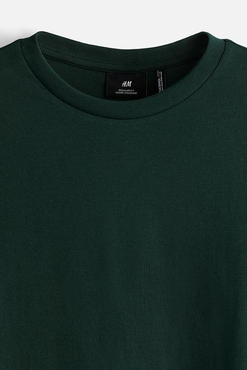 Thermolite® regular fit jersey top - forest green