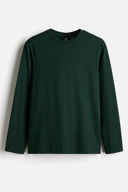 Thermolite® regular fit jersey top - forest green