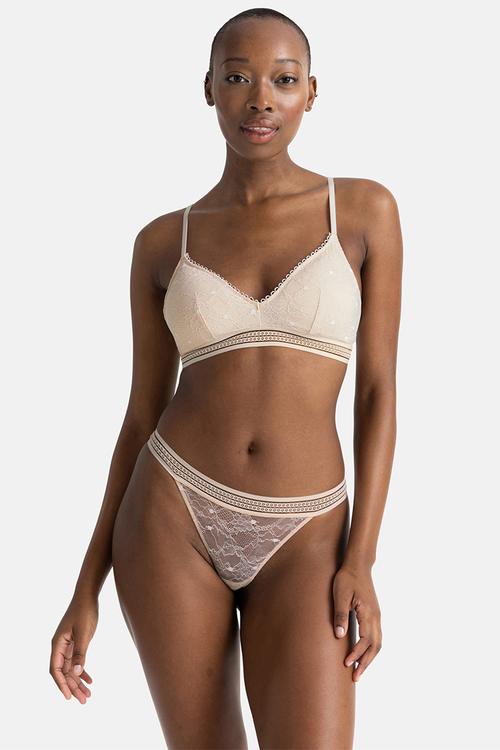 2 pack Anika string - pink/ivory