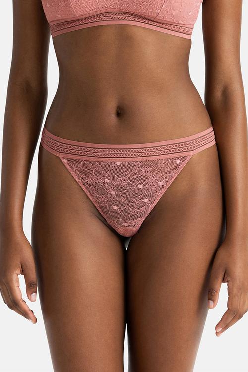 2 pack Anika string - pink/ivory