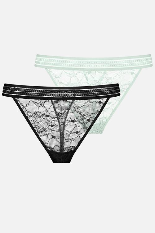 Plus 2 pack Anika string - black/green2
