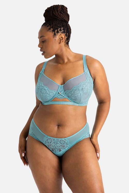 Plus lilian wired bra - green