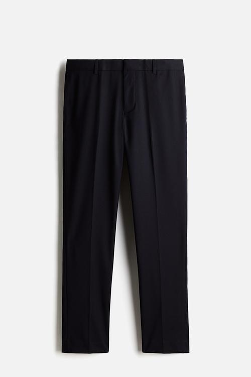 Slim fit suit trousers - navy blue