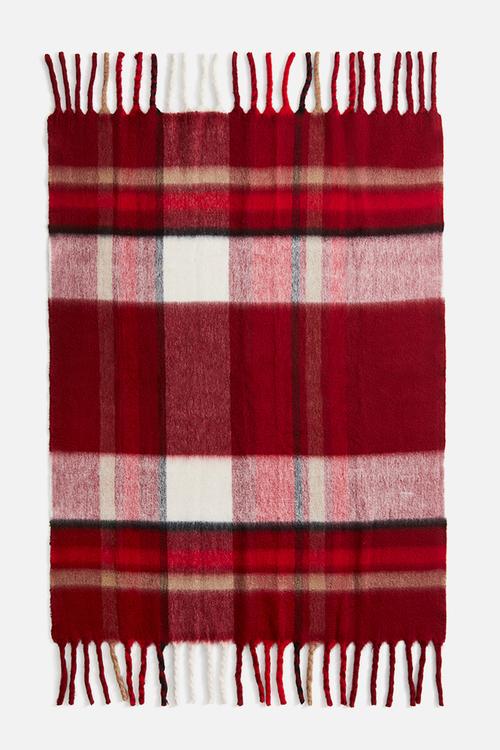 Patterned blanket - red checked