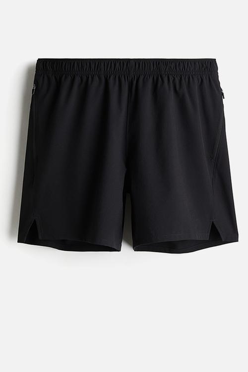 Mid-length running shorts with drymove™ - black