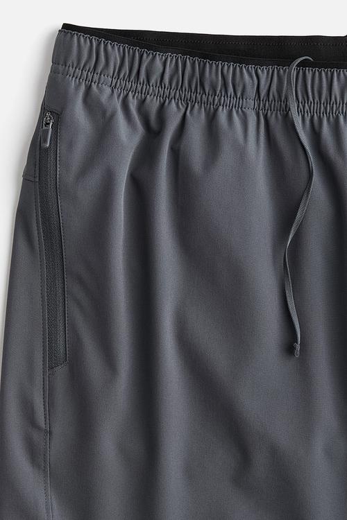 Mid-length running shorts with drymove™ - dark grey