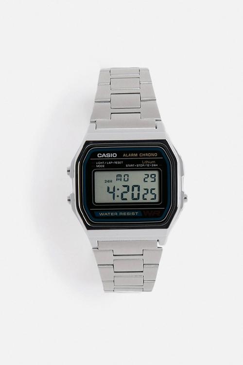 Digital Alarm Chrono A158WA-1Q-silver