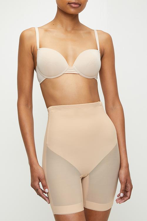 Super low back tummy support shorts - beige